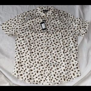 Stitch note Mens Button Up Short Sleeve Shirt Mens 2xl